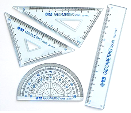 Bộ 4 Cây Thước Nhựa Chất Lượng Cao Cho Học Sinh